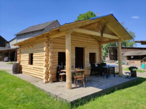 Blockhaus Zwischenboden Vorbau