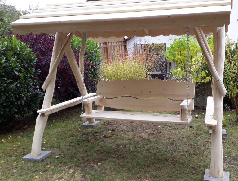XL Holz Garten – Hollywood – Schaukel mit Dach