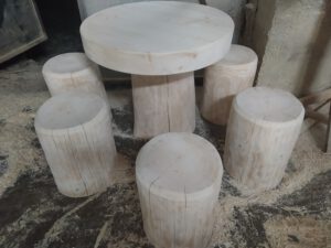 Bank Sitzgruppe Mit Hocker