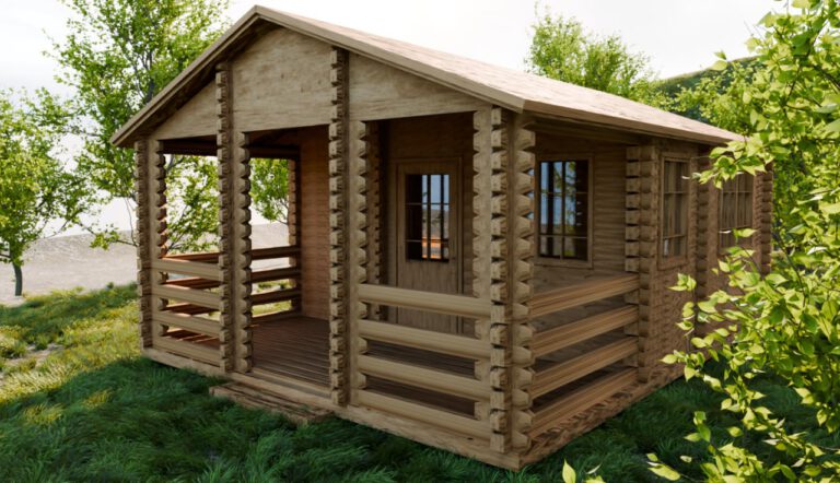 BLOCKHAUS MIT VERANDA